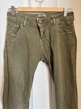 Pull&Bear Olive Green Women's Skinny Jeans